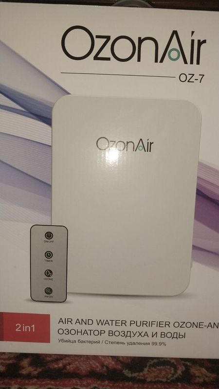 Sotiladi: Ozonator OzonAir OZ-7 2-in-1 qurilma: havo va suvni ozonlas Sotiladi: Ozonator OzonAir OZ-7 2-in-1 qurilma: havo va suvni ozonlas