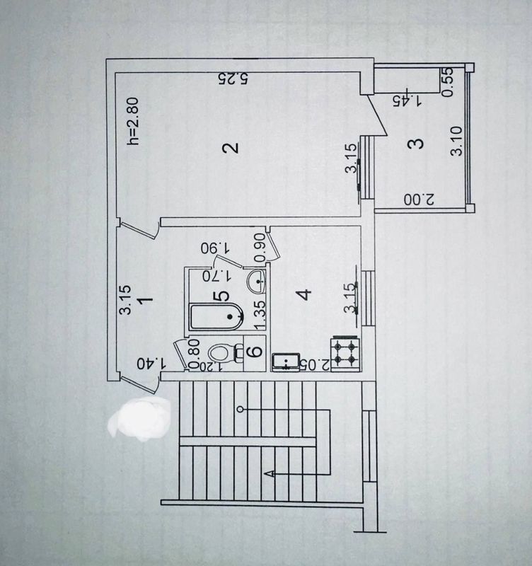 1/1/4 БИЙ, Аптека 36,6, балкон 2×3. Чистая квартира 37м.кв