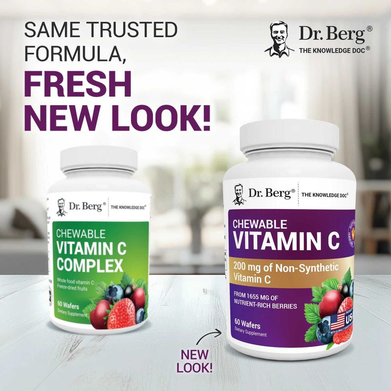Dr Berg Vitamin C Complex Жевательный витамин С 60 жевательных вафель