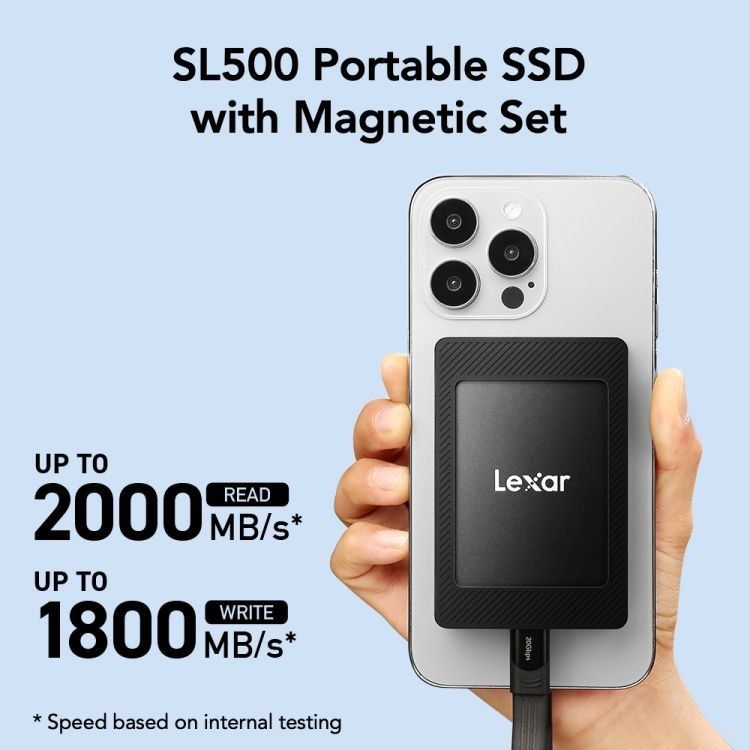 Внешний SSD-накопитель Lexar SL500 with Magnetic Set 1TB USB 3.2 Gen 2