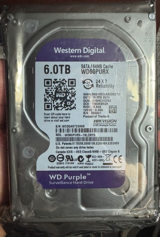 Жесткий диск HDD 6tb WD Purple