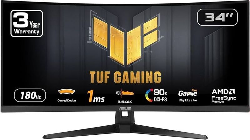 Monitor 34 asus tuf gaming 3k 180hz curved