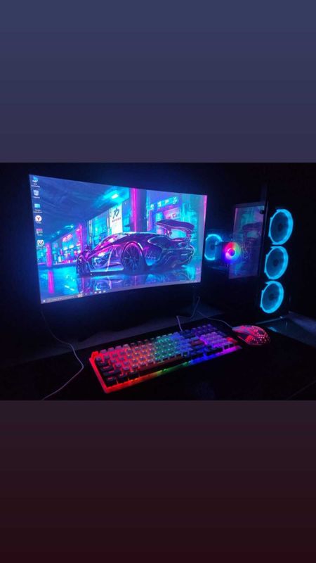 Gaming Kompyuter + 27" 165Hz MONITOR + RGB SETUP Gaming Kompyuter + 27" 165Hz MONITOR + RGB SETUP