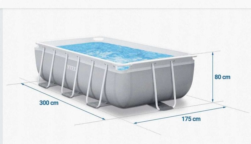 Каркасный бассейн Intex 3m x 1.75m x 180m Каркасный бассейн Intex 3m x 1.75m x 180m