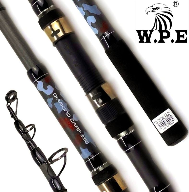 Удочка карповик "WPE DIAMOND CARP 3.90" 4-lbs, тест до 180 Удочка карповик "WPE DIAMOND CARP 3.90" 4-lbs, тест до 180