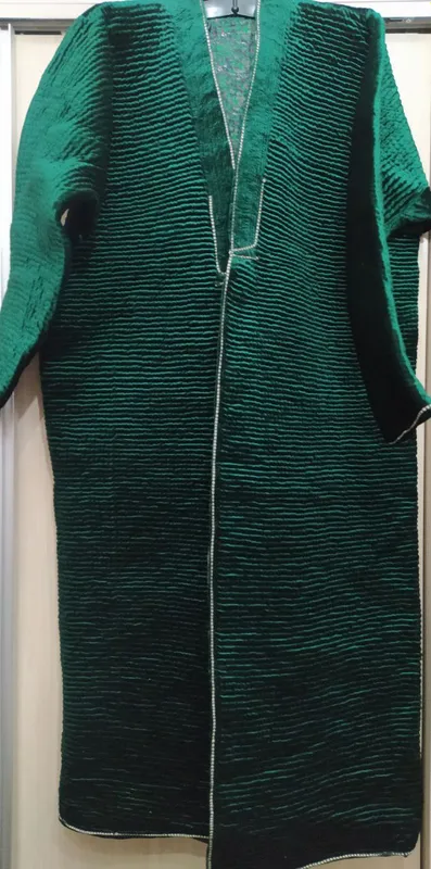 Узбекский чапан изумрудного цвета, размер 48-52