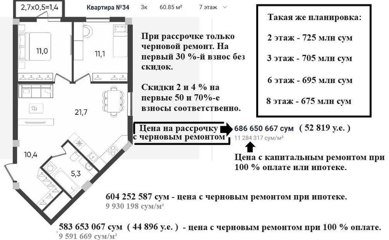Новостройка на 2026 г. 2/7/9, евроремонт, 61 м². Т/ц Компас. + Ипотека Новостройка на 2026 г. 2/7/9, евроремонт, 61 м². Т/ц Компас. + Ипотека