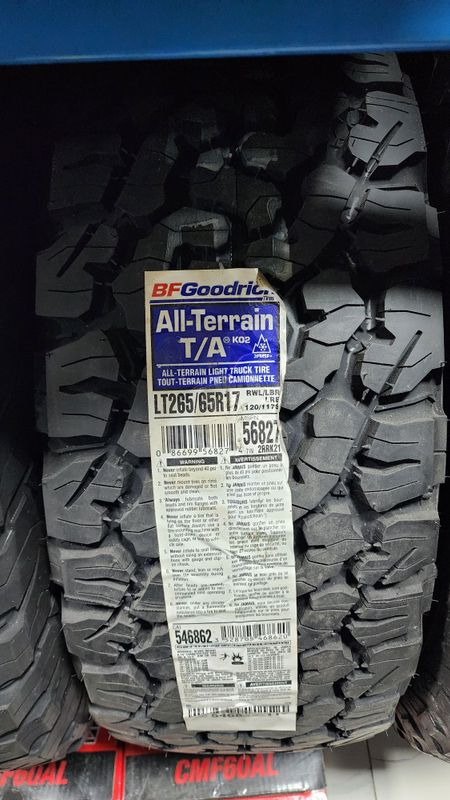 BF Goodrich SLRE KO2 RWL 265/65r17