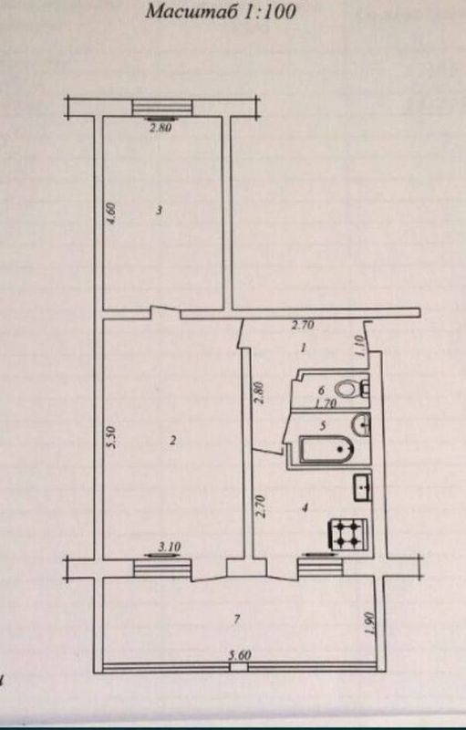 Квартира Максим Горький 2/4/5 Балкон 2х6 кирпич 55м2 Квартира Максим Горький 2/4/5 Балкон 2х6 кирпич 55м2