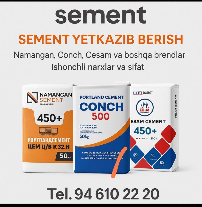 Sement Tashkent dastavka Sement Tashkent dastavka