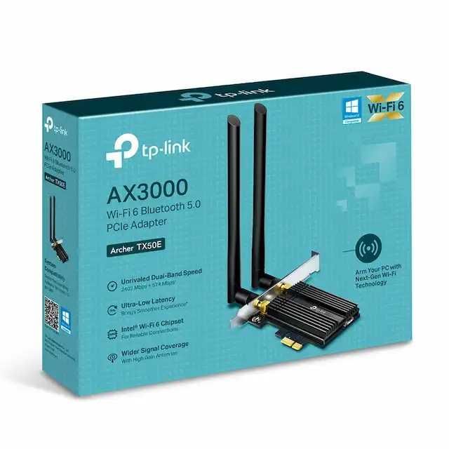 TP-Link Archer TXE72E/AXE5400 Tri-Band Wi-Fi 6E Адаптер TP-Link Archer TXE72E/AXE5400 Tri-Band Wi-Fi 6E Адаптер