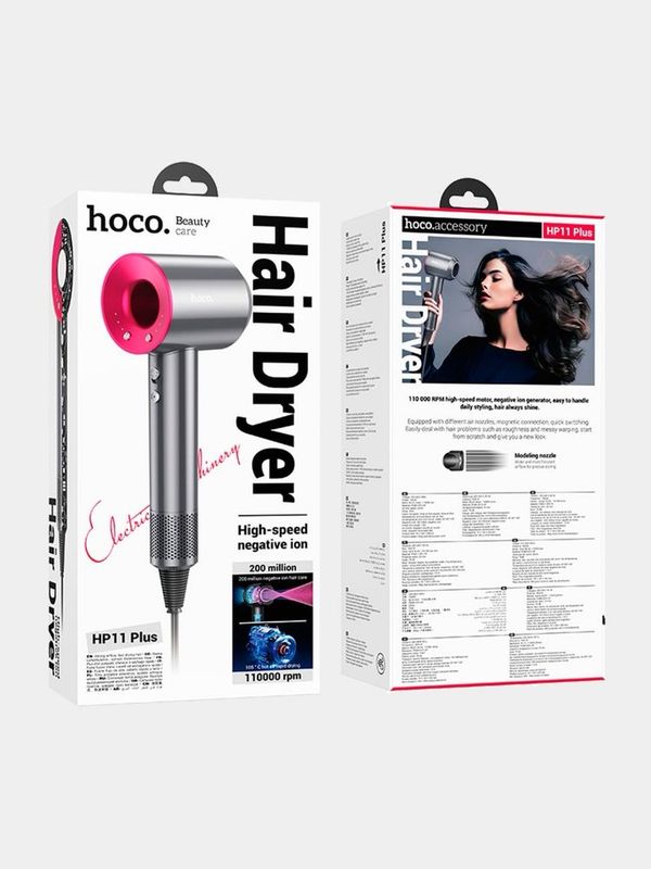 Фен для волос HOCO HP11 Plus 3 режима температуры Фен для волос HOCO HP11 Plus 3 режима температуры