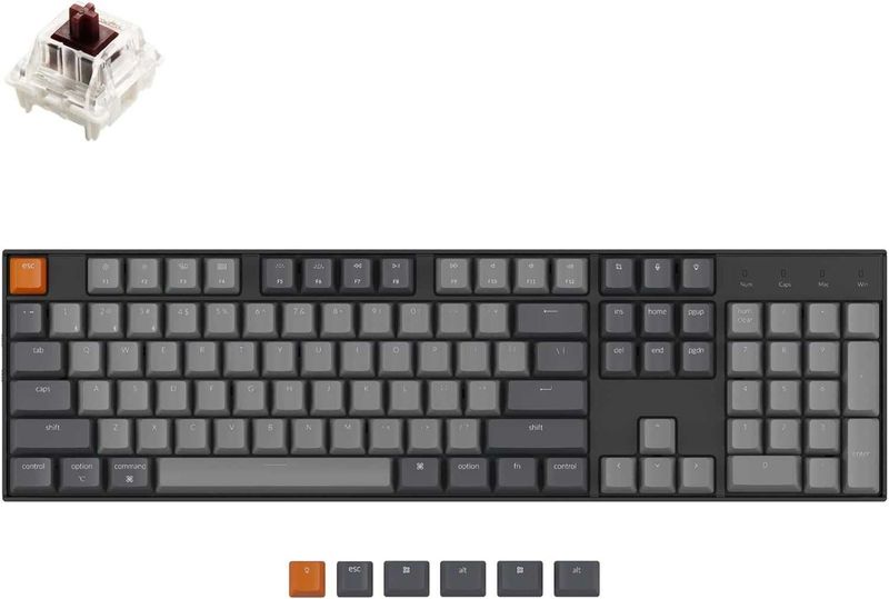 Keychron K10 – Механическая Bluetooth-клавиатура с белой подсветкой Keychron K10 – Механическая Bluetooth-клавиатура с белой подсветкой