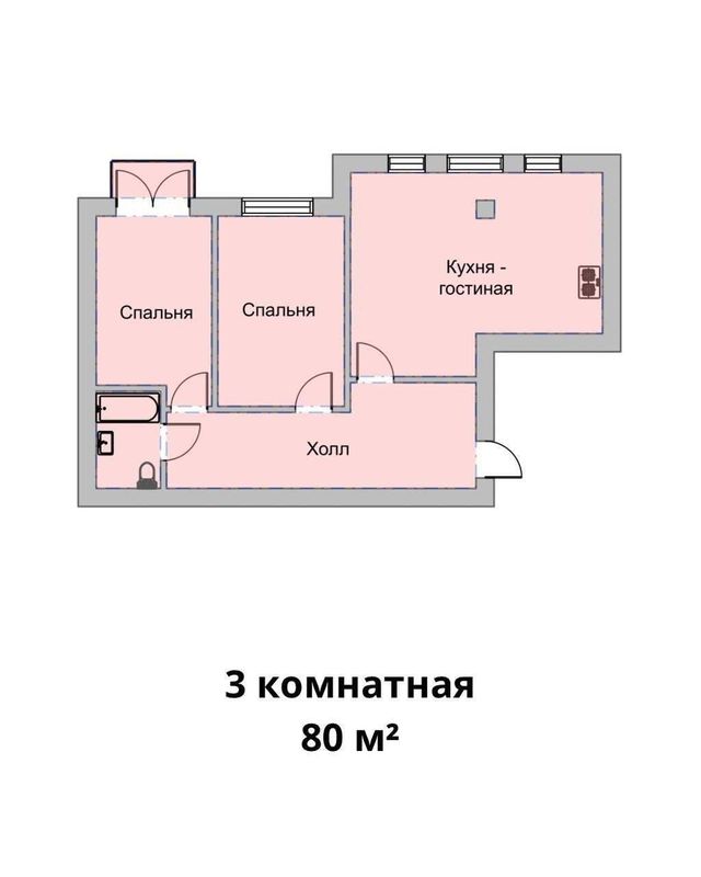 ЖК Orzu продается 3 комнатная коробка ул.Нукусская Яккасарай