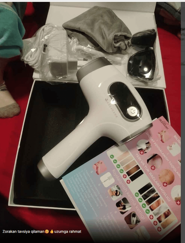 Lazer fotoepilyator Asia Care asl nusxasi