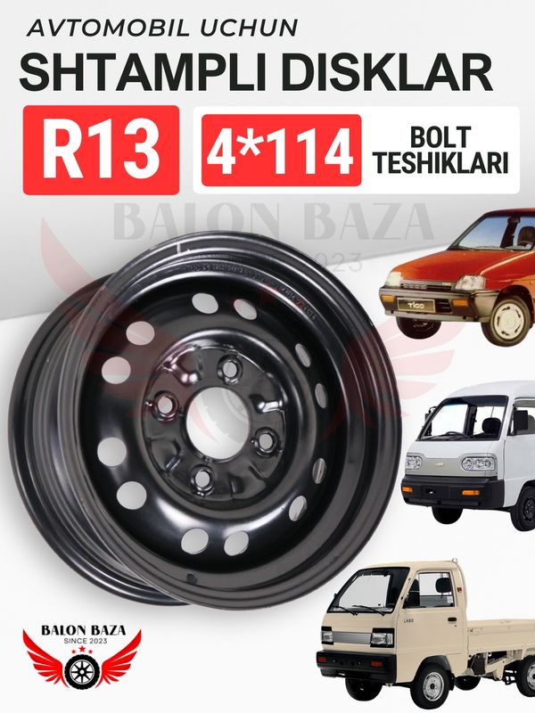 Avto diska R13 4*114, shtampli Damas va Labo uchun Avto diska R13 4*114, shtampli Damas va Labo uchun