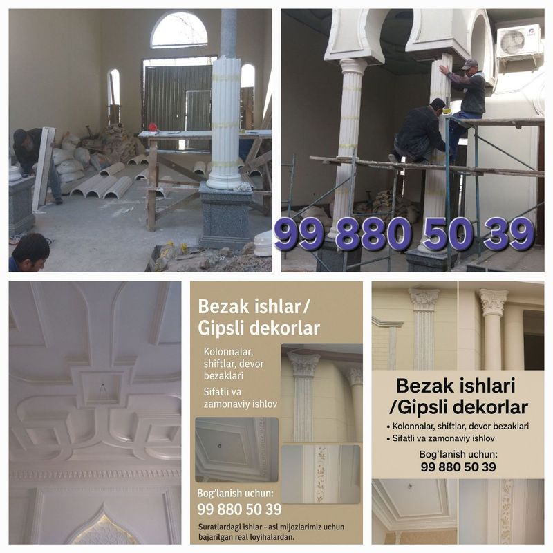 Tyaga gips dekor xizmati Tyaga gips dekor xizmati