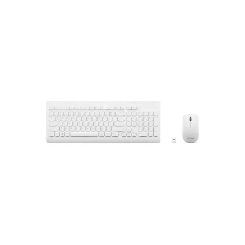Клавиатура + Мышь Lenovo / 510 / Белый / Беспроводной / батарейки