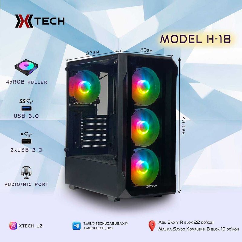 Xtech case RGB (Модель H-18 ) игровой кейс Xtech case RGB (Модель H-18 ) игровой кейс