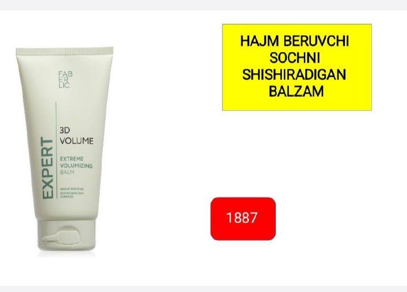 Hajm beruvchi sochni shishiradigan balzam Hajm beruvchi sochni shishiradigan balzam
