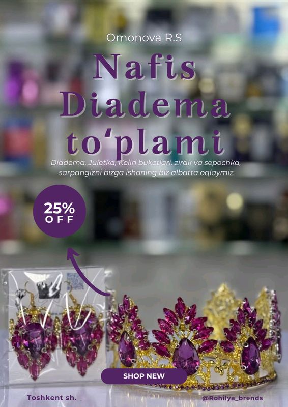 Diademalar , toʻy aksessuarlar