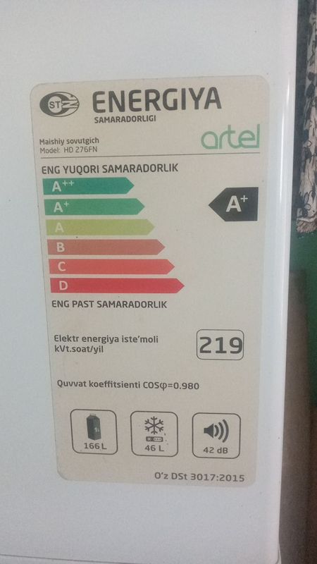 Artel holodilnik sotiladi