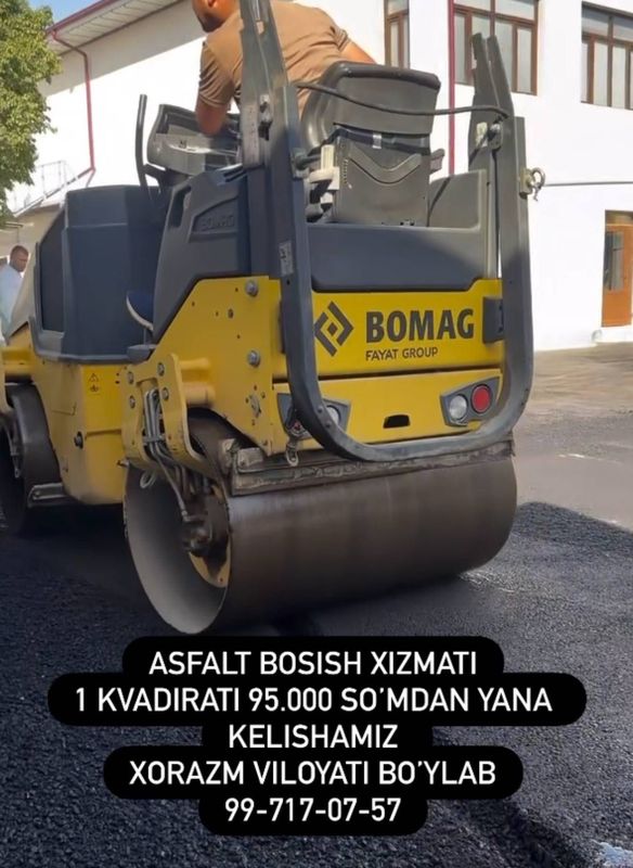 Asfalt Bosish Xizmati Xorazm Viloyati bo’ylab! Asfalt Bosish Xizmati Xorazm Viloyati bo’ylab!