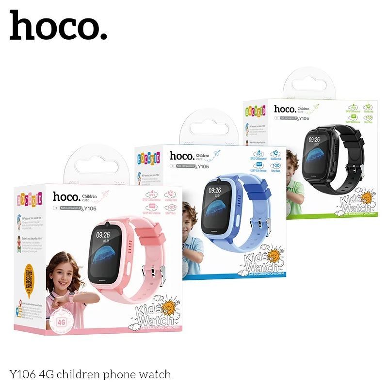 Детские часы Baby Watch Hoco Y105A/Y106 с GPS, 2G/4G с функцией LBS