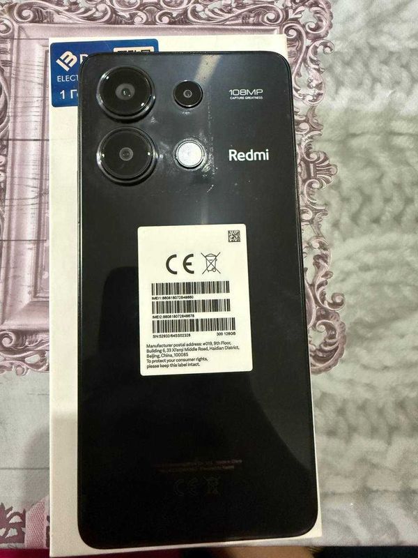 Redmi Note 13 Midnight Black. 6 GB RAM, 128 GB ROM Redmi Note 13 Midnight Black. 6 GB RAM, 128 GB ROM