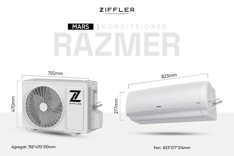 Кондиционер ZIFFLER MARS Inverter Доставка бесплатная Кондиционер ZIFFLER MARS Inverter Доставка бесплатная