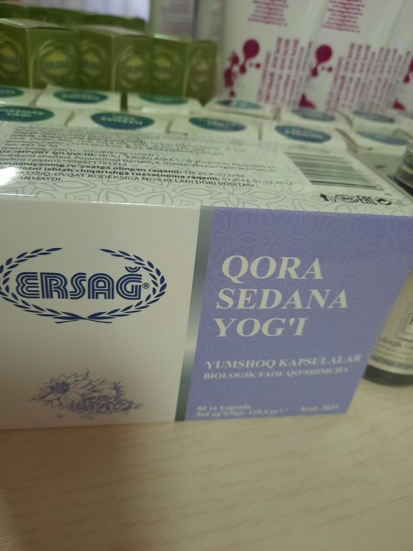 Qora sedana orginal kapsulada 2 oyga yetadi