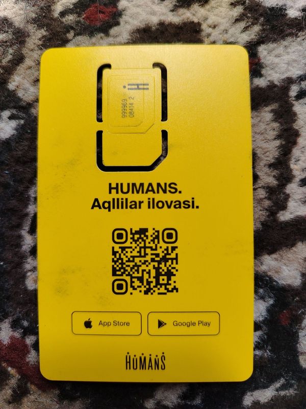 HUMANS sim kartasi – Cheksiz internet va daqiqalar HUMANS sim kartasi – Cheksiz internet va daqiqalar