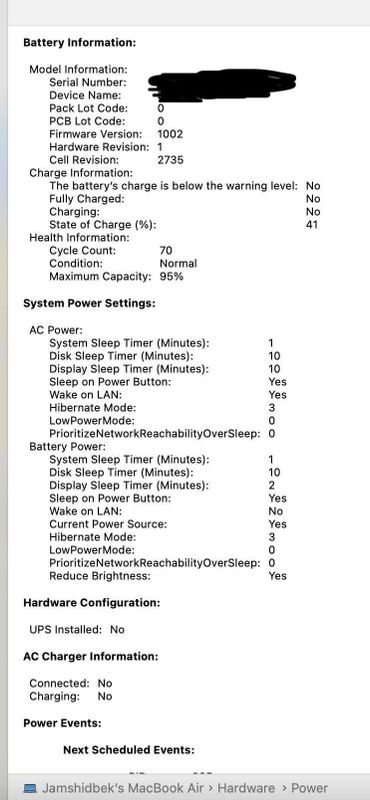 MacBook Air 13-inch 6/512