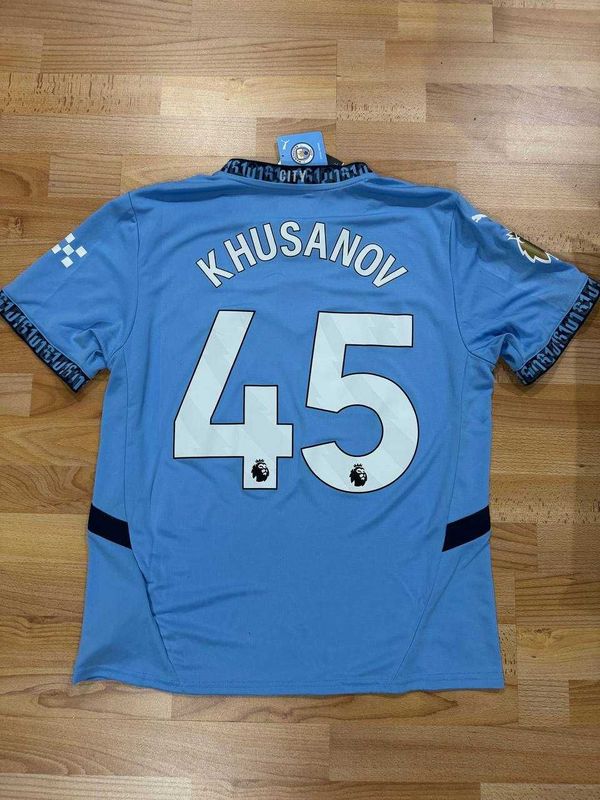 Футболка Manchester City Home Jersey 2024/25 Khusanov 45! Оригинал!