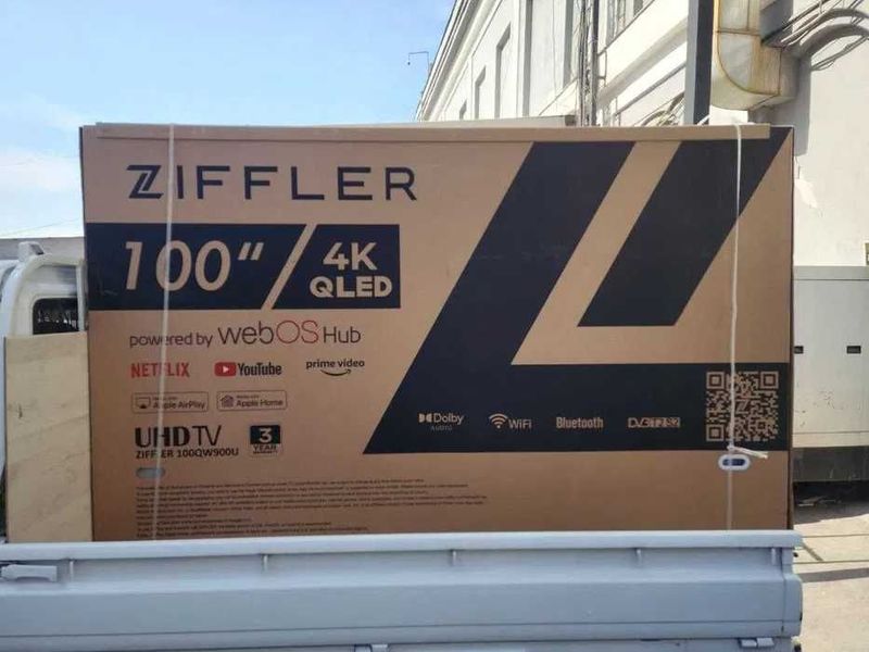 Телевизор Ziffler 75/65/55/43 Smart TV WebOS hub + доставка бесплатно