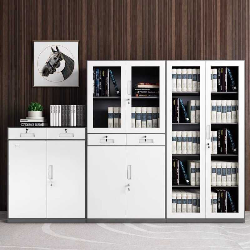 Ofis uchun metall kitob shkafi 0.8 mm, har bir polka 50 kg gacha