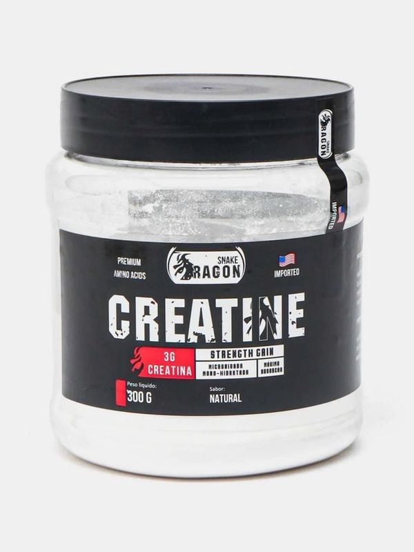 Креатин моногидрат Kreatin Snake Dragon Creatin 300 gr 100 porsiya Креатин моногидрат Kreatin Snake Dragon Creatin 300 gr 100 porsiya