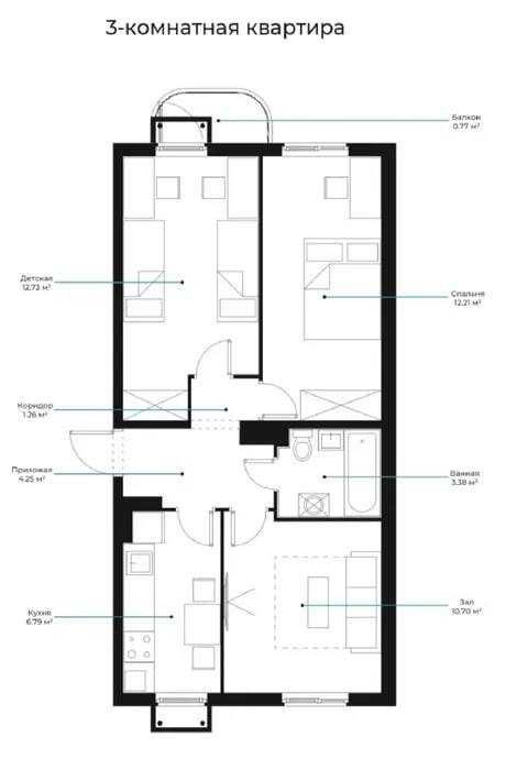 ASSALOM HAVO GOLDENHOUSE Кадешева метро 3-ком 54м2 подключ с кадастром