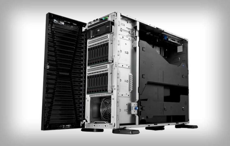 HPE ProLiant ML350 Gen11 Form Factor Tower 8SFF 4x cage. HPE ProLiant ML350 Gen11 Form Factor Tower 8SFF 4x cage.