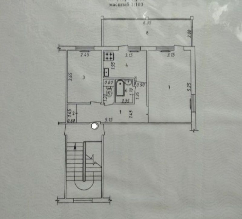 2/3/5 Югнакий ТТЗ. Балкон 2х6. 55м². Не торец.