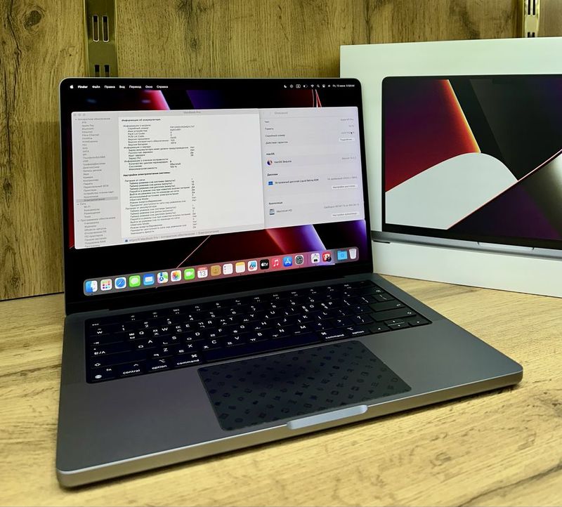 Macbook M1 Pro 14inch 9 цикл 100% емкость 16/512GB