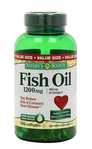 Омега-3 Рыбий жир 1200мг/ 180 капсул БАД из Америки. Fish Oil