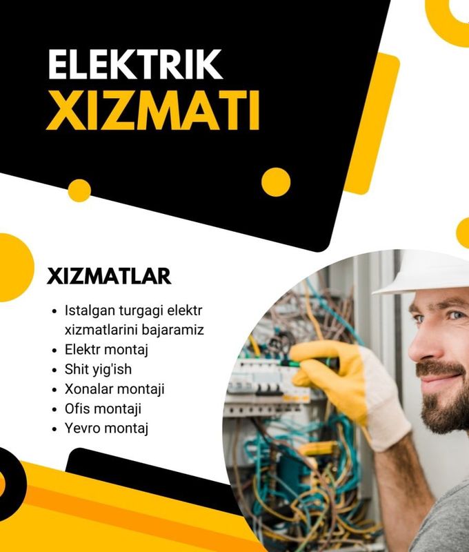 Elektr ishlari barcha turdagi