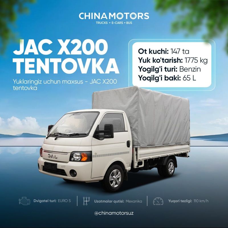 Jac x200 Tentovka