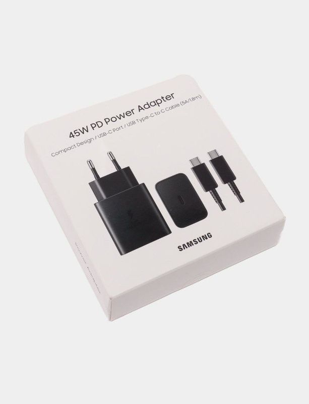 Блок питания 100%Орг Samsung 45w, с кабелем, type-c Блок питания Sams Блок питания 100%Орг Samsung 45w, с кабелем, type-c Блок питания Sams