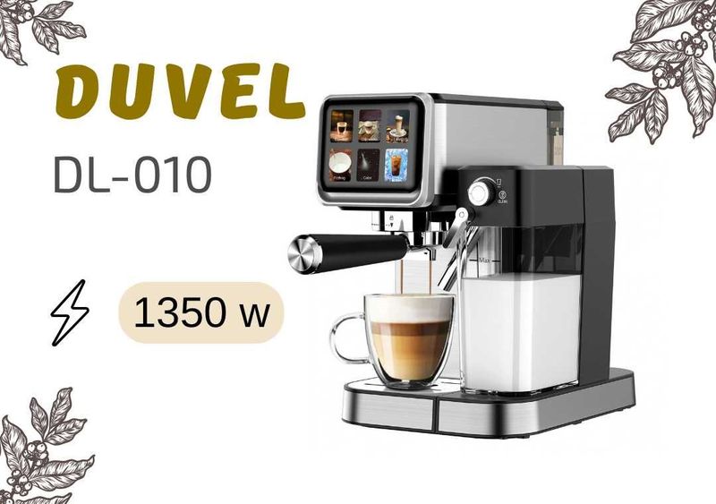 Эспрессо/латте/ Кофемашина Duvel DL-010 20 бар сенсорный экран kv28