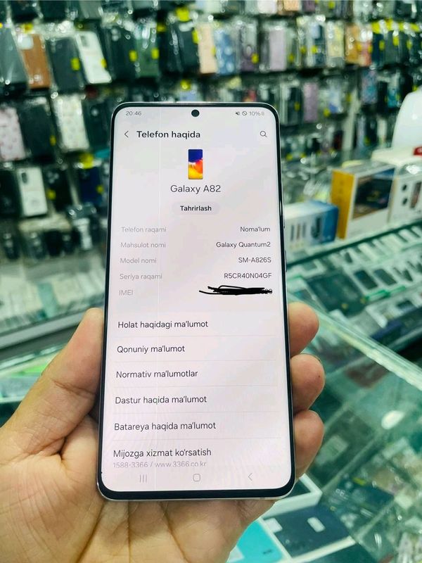 Galaxy A82 5G
Holati ko‘rinar koprinmas palasa bor Galaxy A82 5G
Holati ko‘rinar koprinmas palasa bor