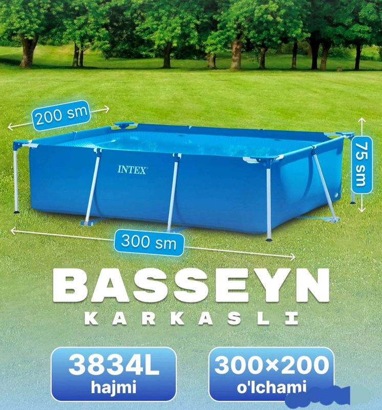 Basseyn 300x200 o'lchami INTEX Basseyn 300x200 o'lchami INTEX