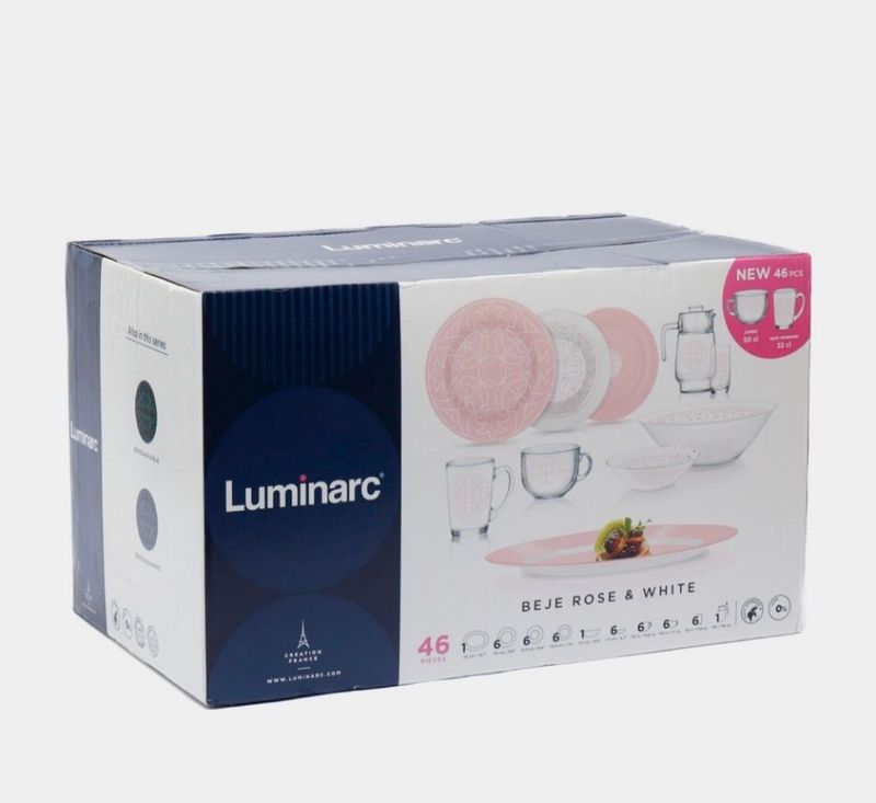 Luminarc orginal B Ha6ope 46 Предметов Ha 6 nepcoH