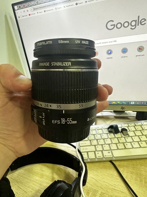 Obektiv 18-55mm Canon объектив Canon 55mm Obektiv 18-55mm Canon объектив Canon 55mm